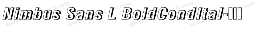 Nimbus Sans L BoldCondItal字体转换